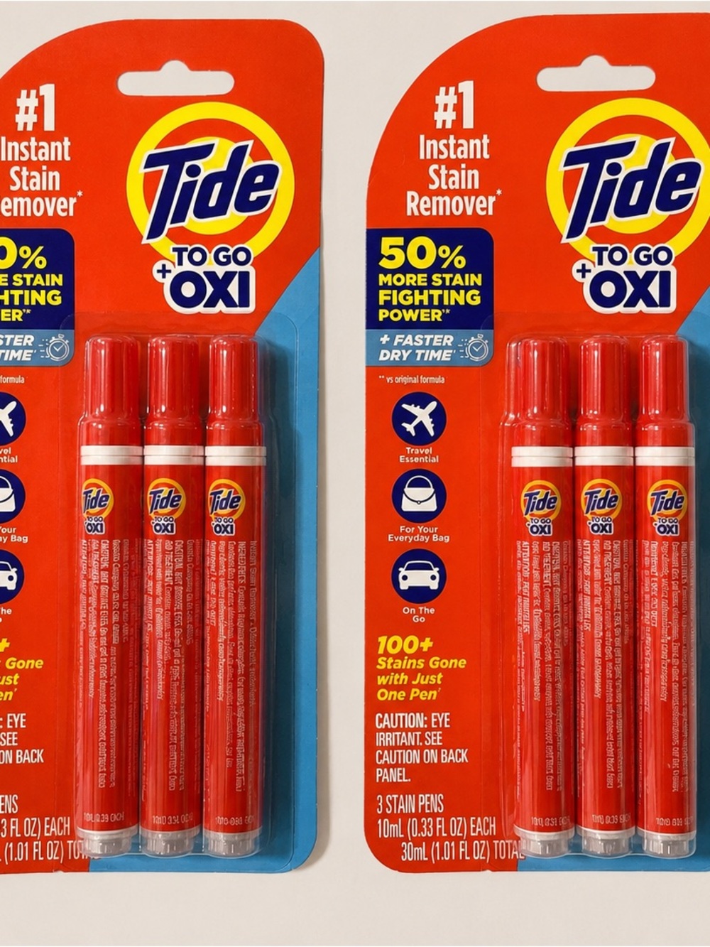 NIB Tide To Go + OXI Stain Remover Pens – 2 packs of 3 pens